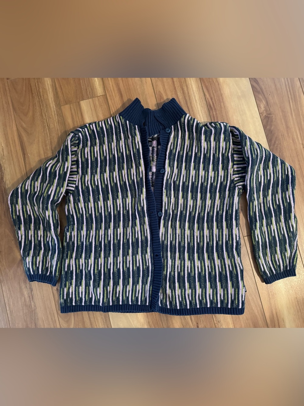Vans Alta Chunky Knit Striped Sweater XS/S 100% Cotton